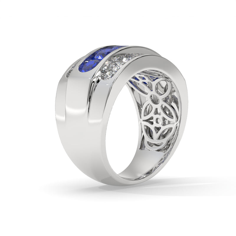 14K White Gold - Sapphire