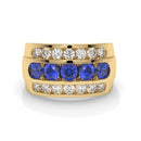 14K Yellow Gold - Sapphire