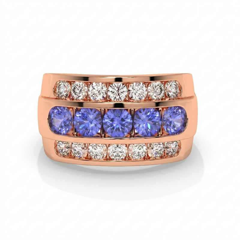 14K Rose Gold - Tanzanite