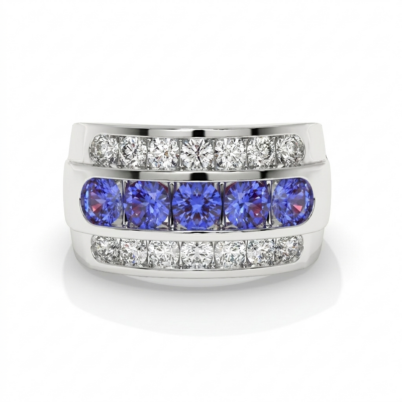 14K White Gold - Tanzanite