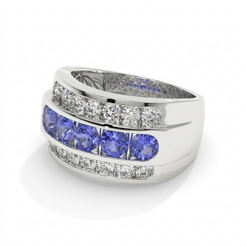 14K White Gold - Tanzanite