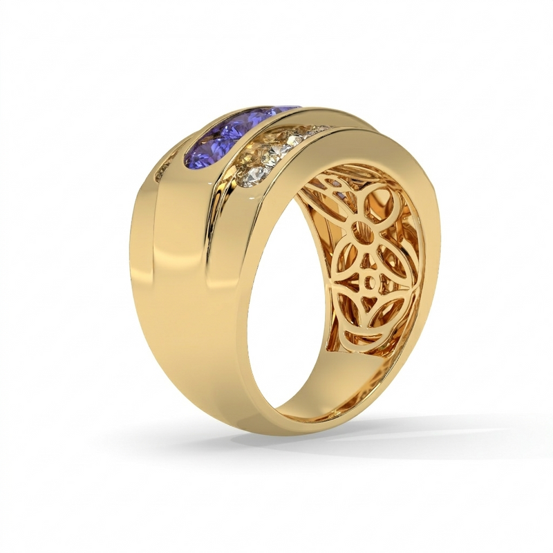 14K Yellow Gold - Tanzanite