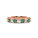 14K Rose Gold - Emerald