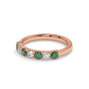 14K Rose Gold - Emerald