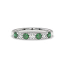 14K White Gold - Emerald