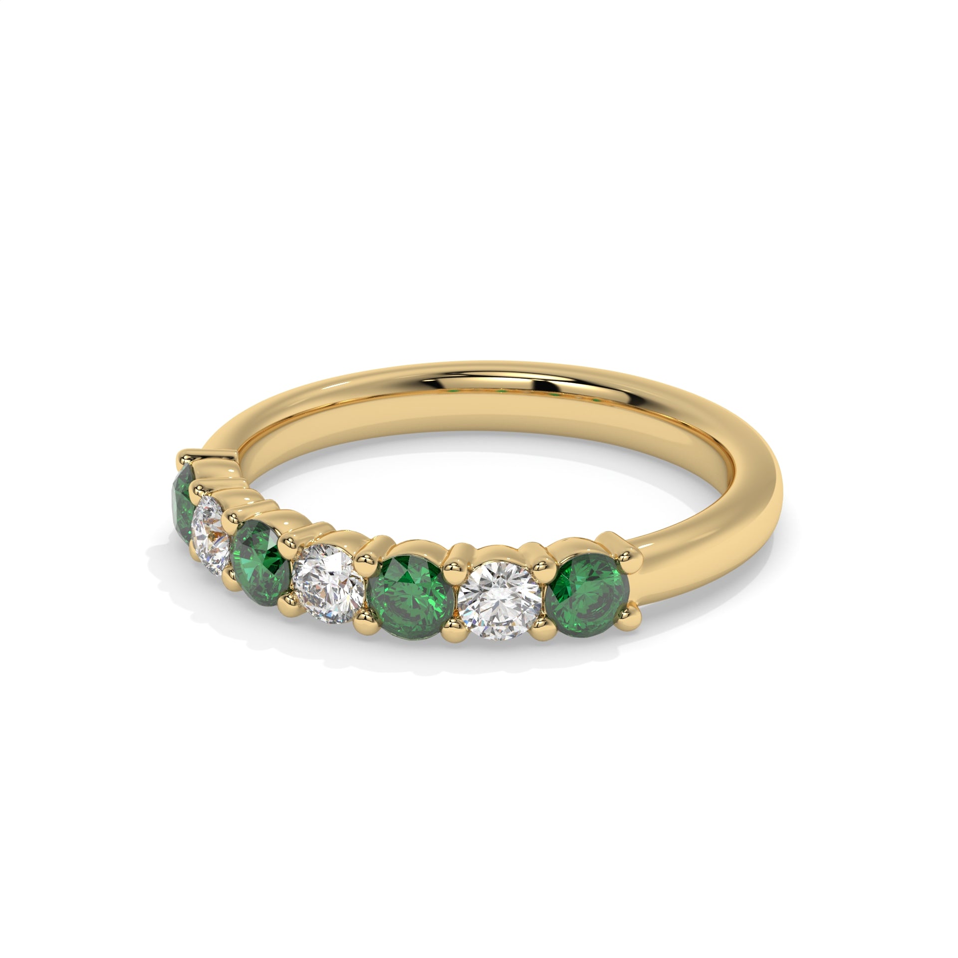 14K Yellow Gold - Emerald
