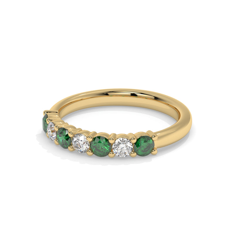 14K Yellow Gold - Emerald