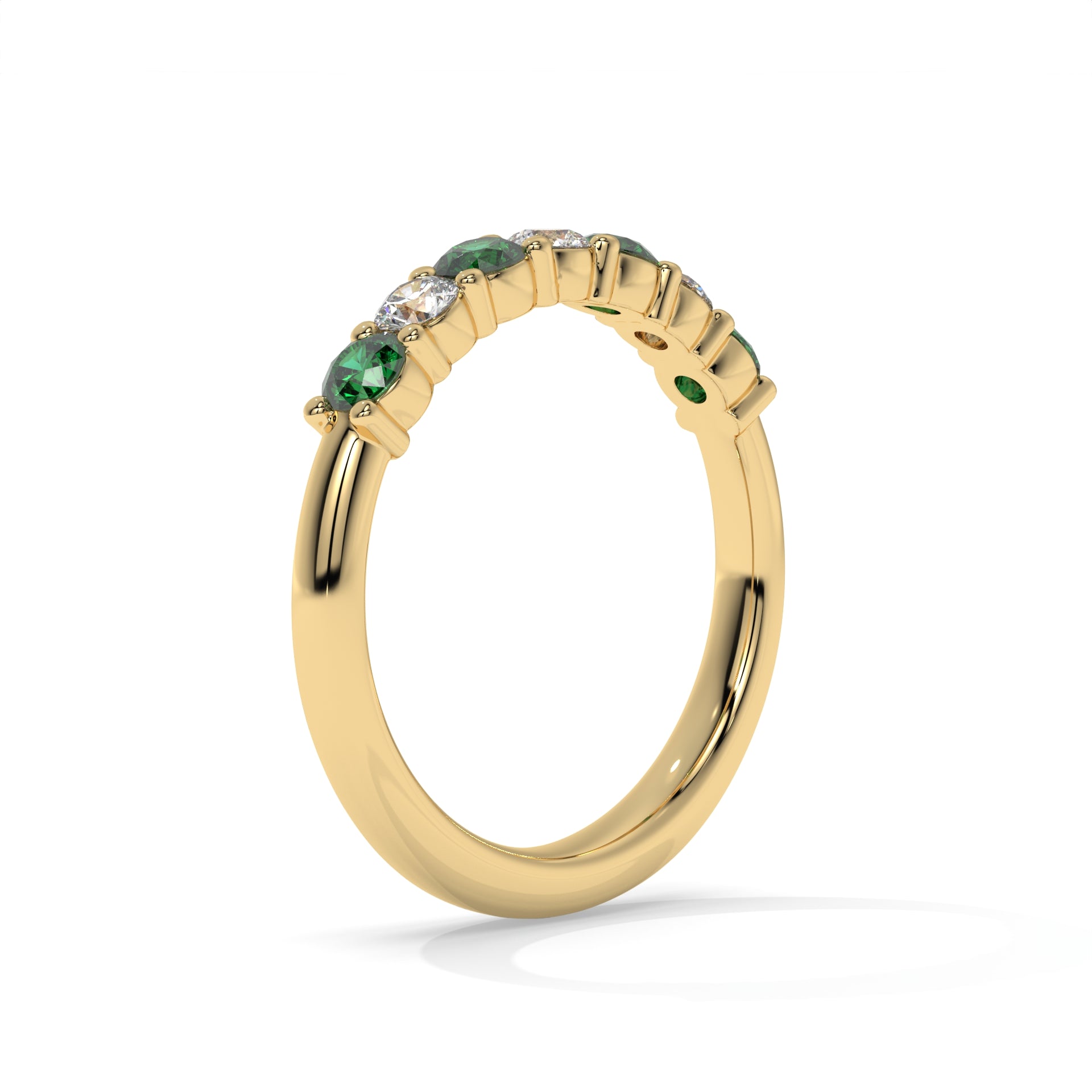 14K Yellow Gold - Emerald