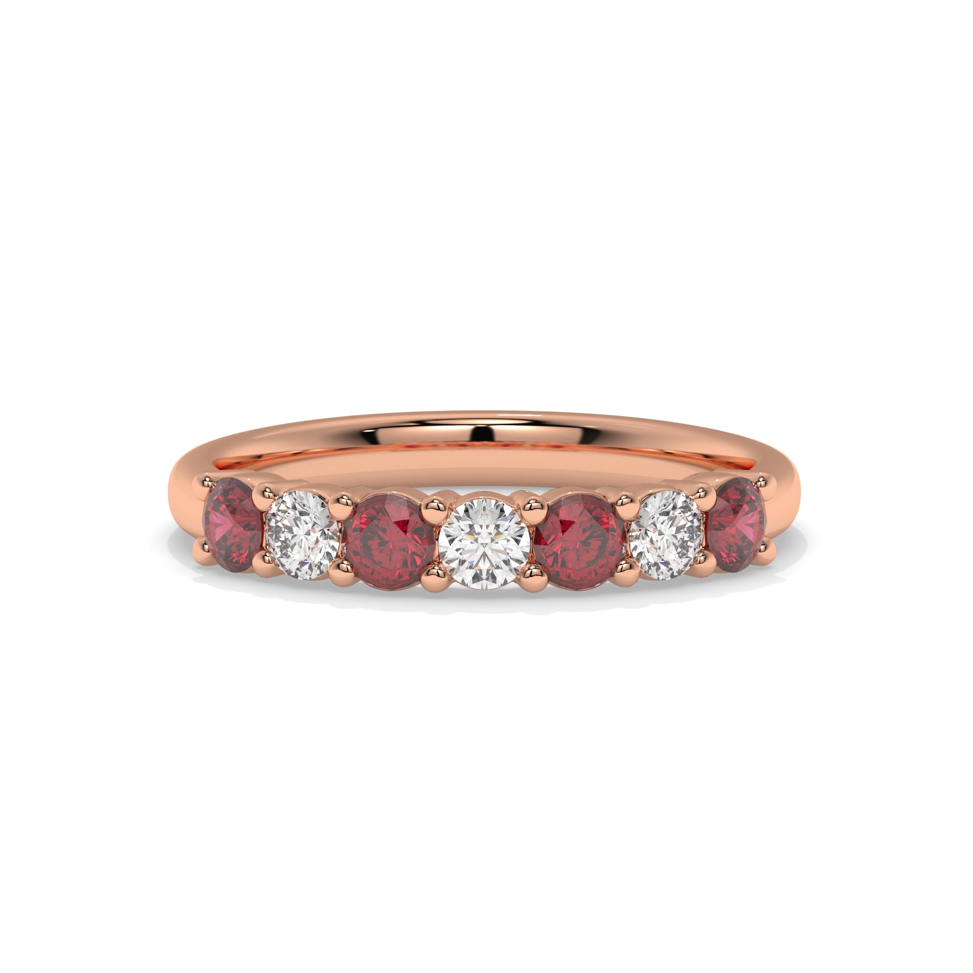 14K Rose Gold - Ruby
