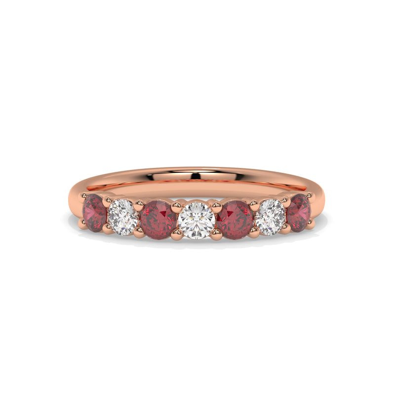 14K Rose Gold - Ruby