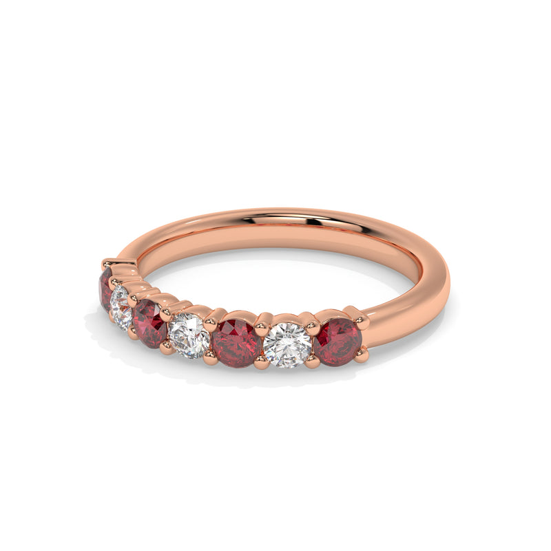 14K Rose Gold - Ruby