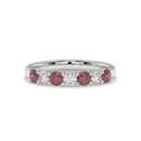 14K White Gold - Ruby