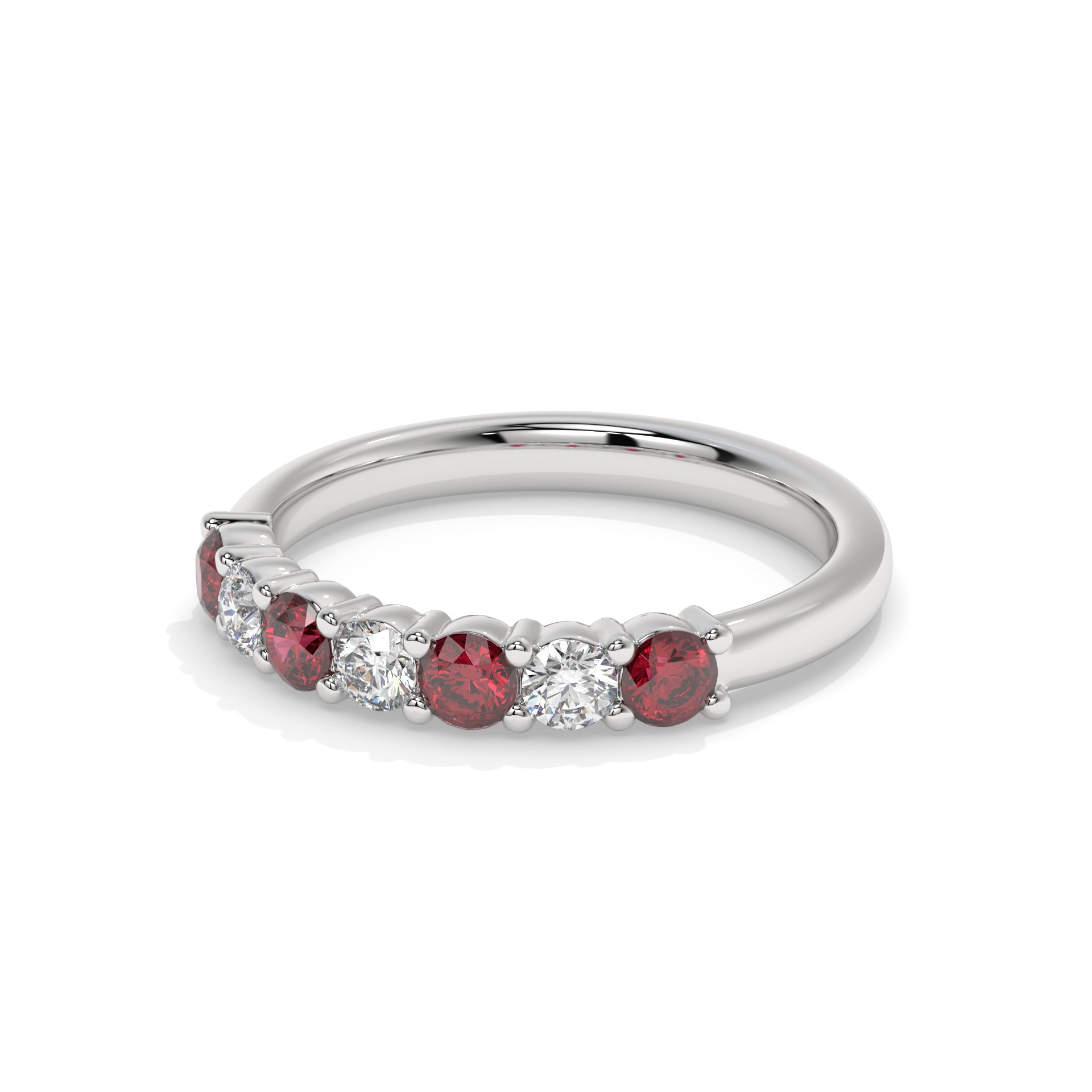 14K White Gold - Ruby