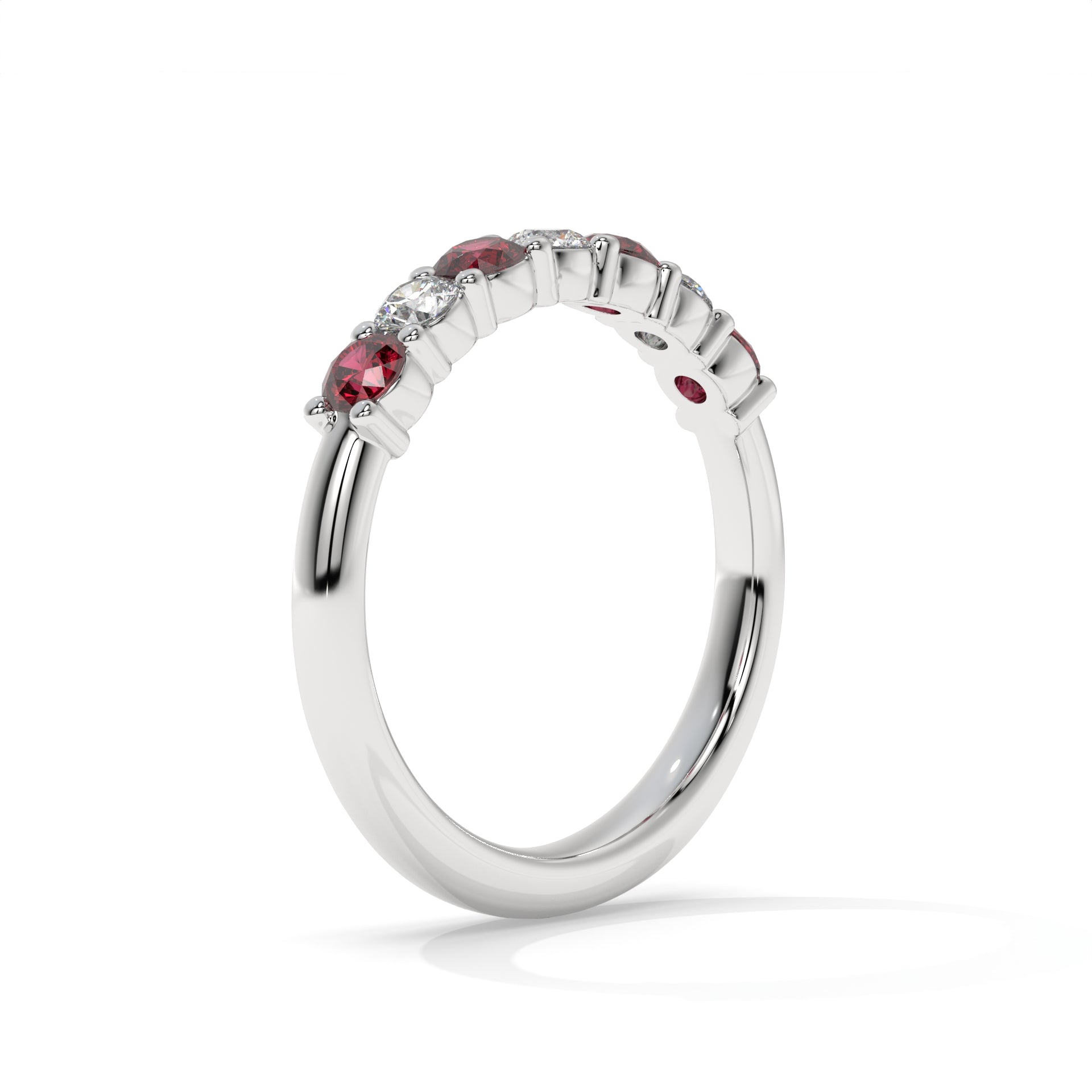 14K White Gold - Ruby