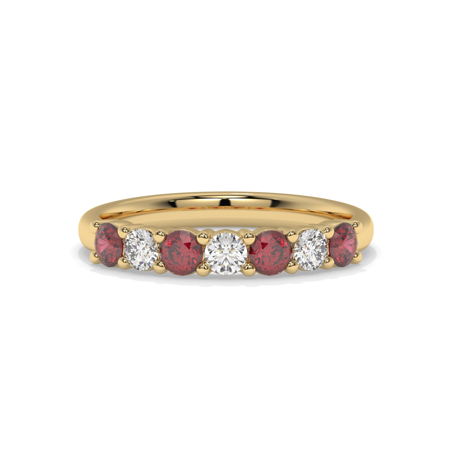 14K Yellow Gold - Ruby