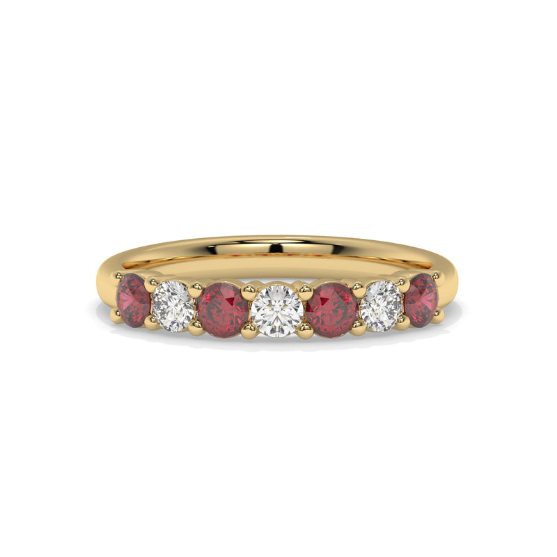 14K Yellow Gold - Ruby