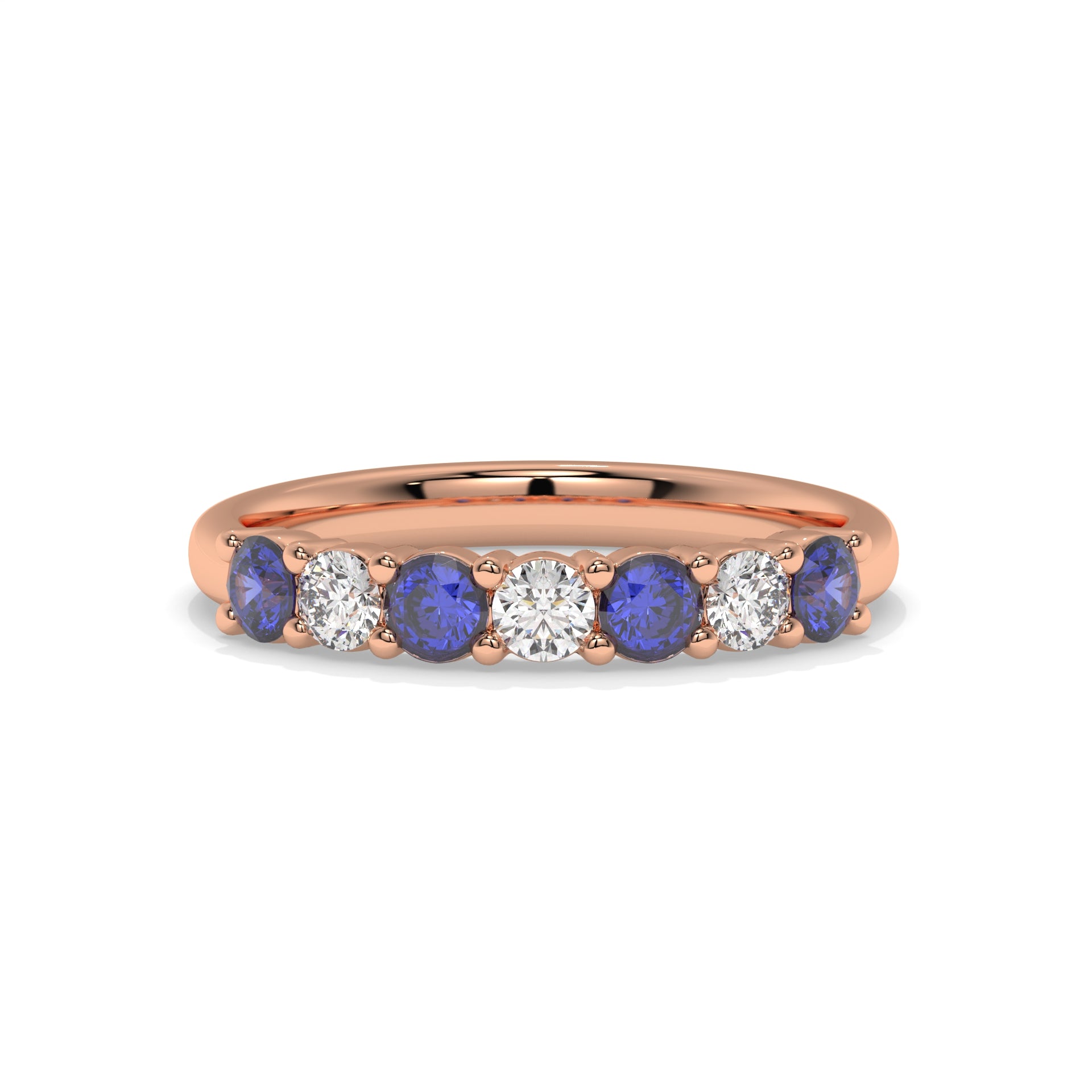 14K Rose Gold - Sapphire