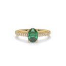 14K Yellow Gold - Emerald