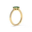 14K Yellow Gold - Emerald