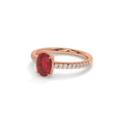 14K Rose Gold - Ruby