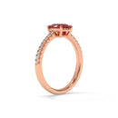 14K Rose Gold - Ruby