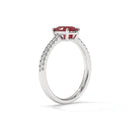 14K White Gold - Ruby