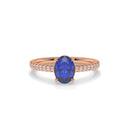 14K Rose Gold - Sapphire