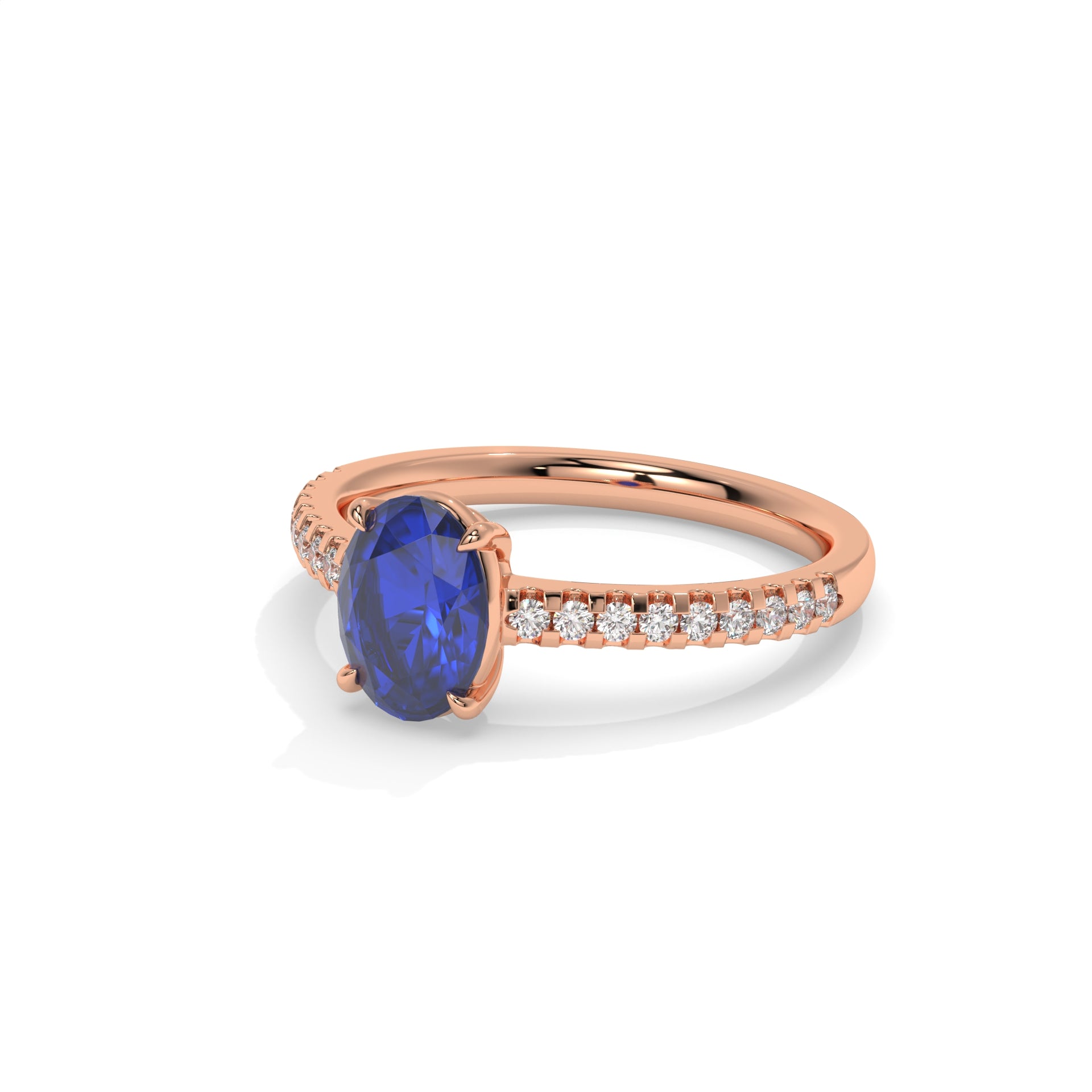 14K Rose Gold - Sapphire