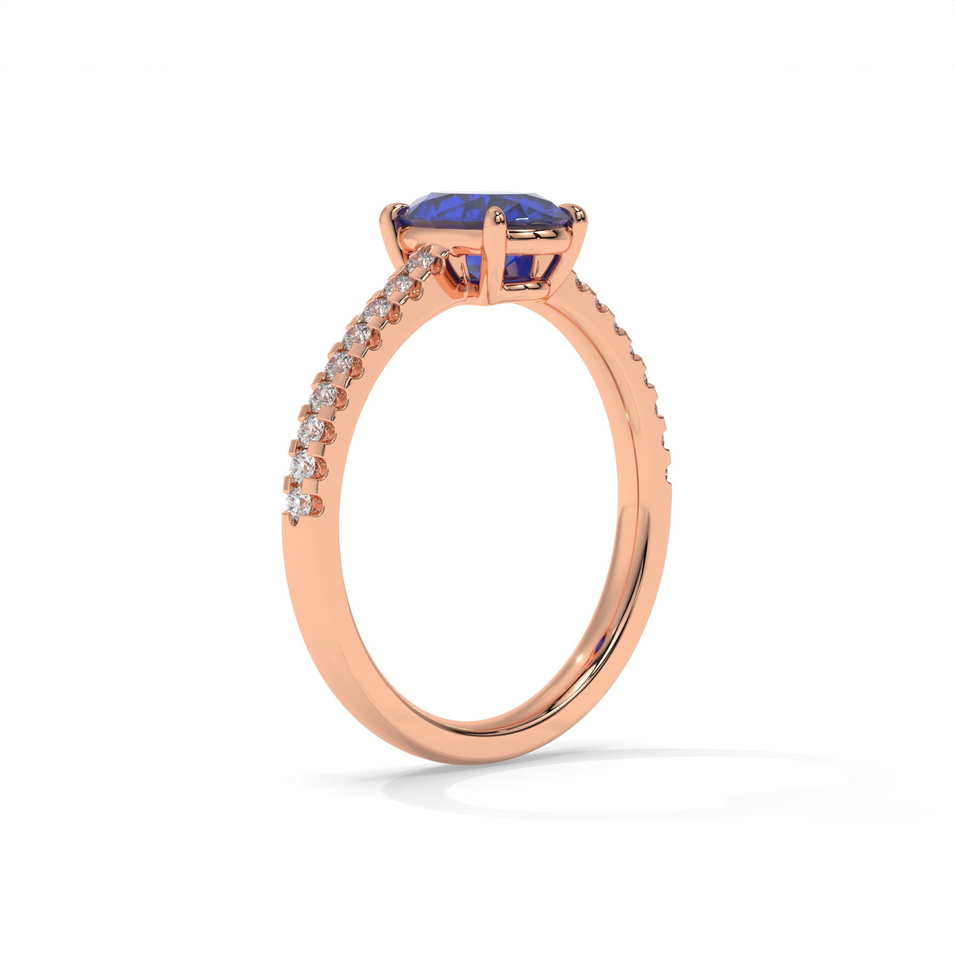 14K Rose Gold - Sapphire