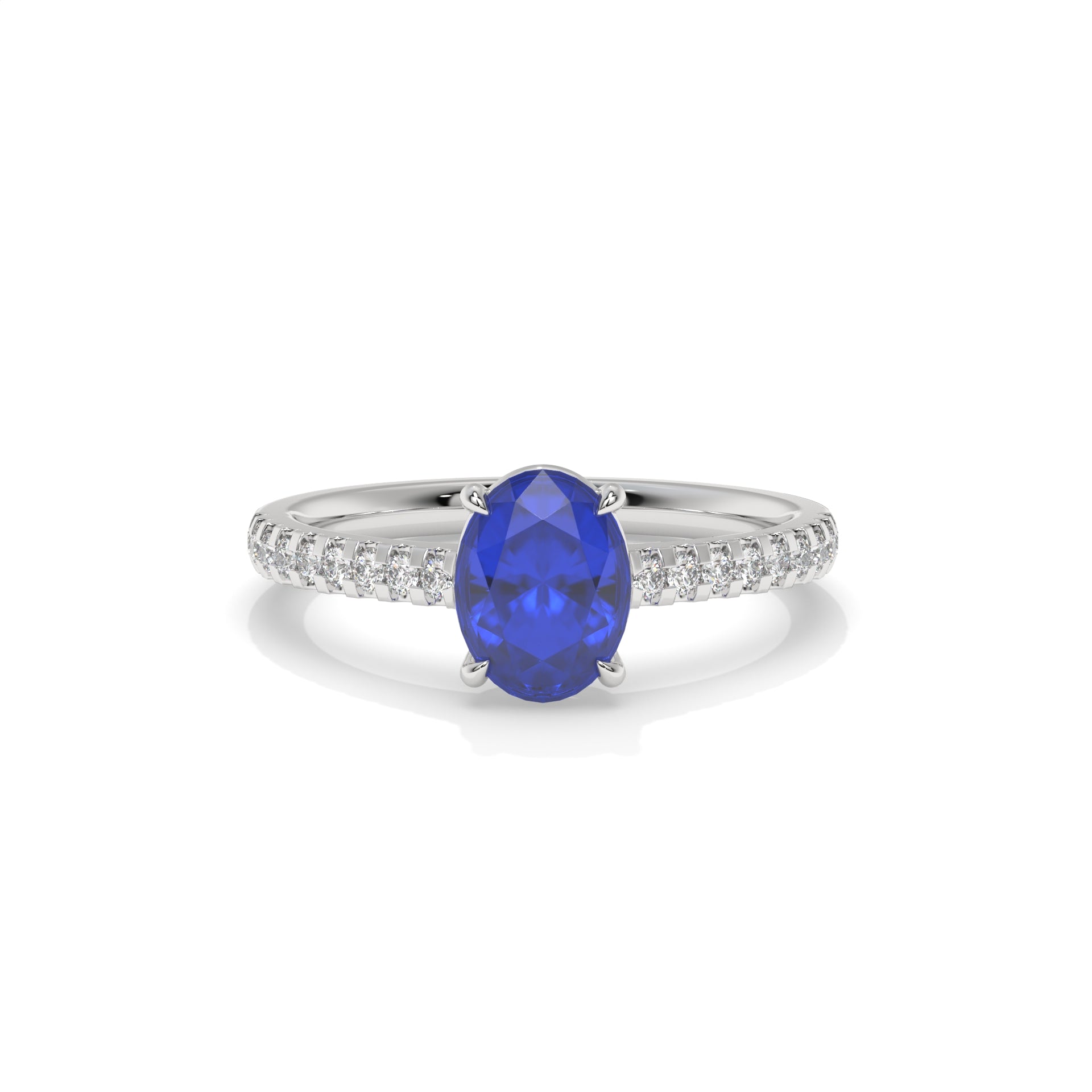 14K White Gold - Sapphire