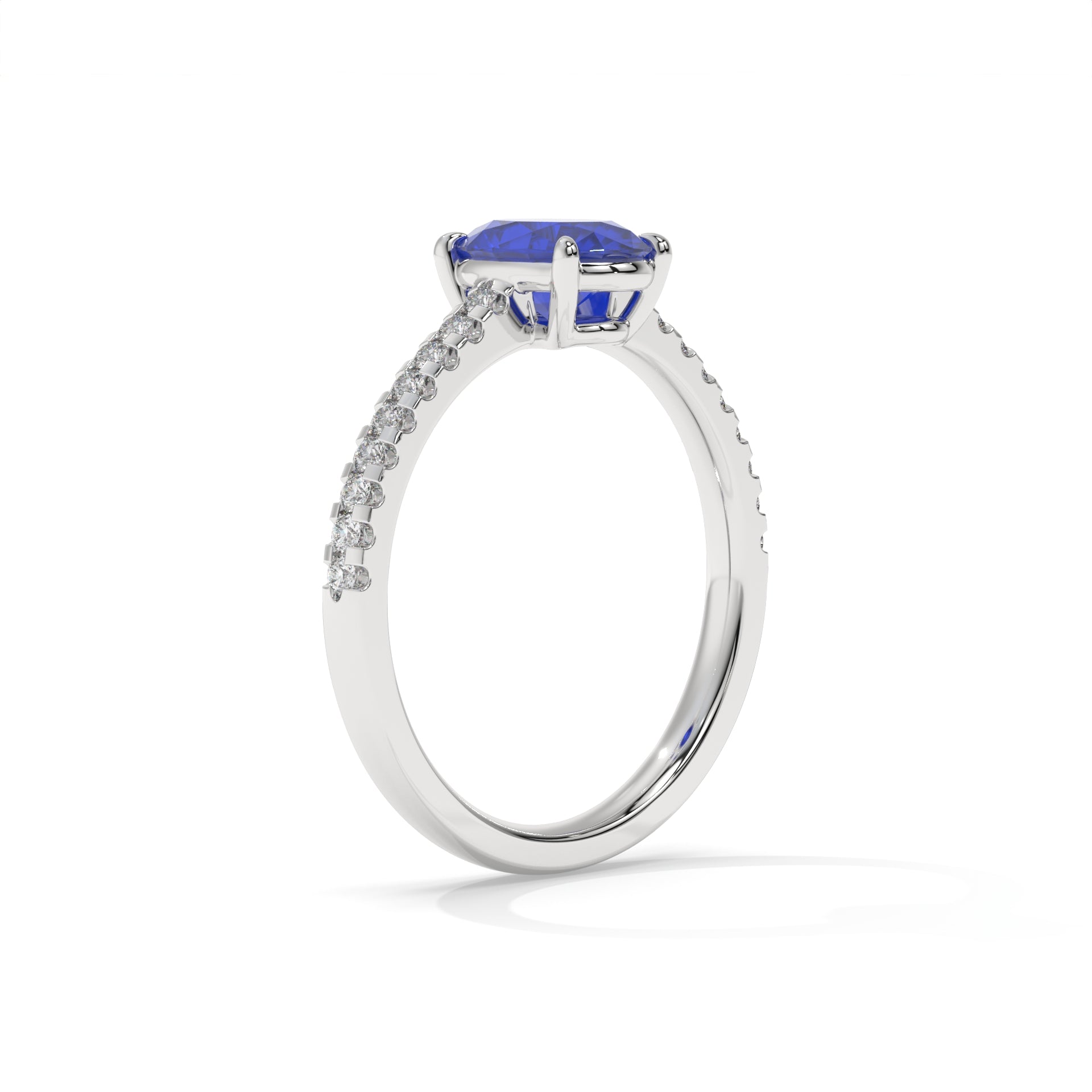 14K White Gold - Sapphire