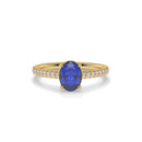 14K Yellow Gold - Sapphire