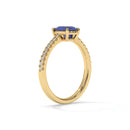 14K Yellow Gold - Sapphire