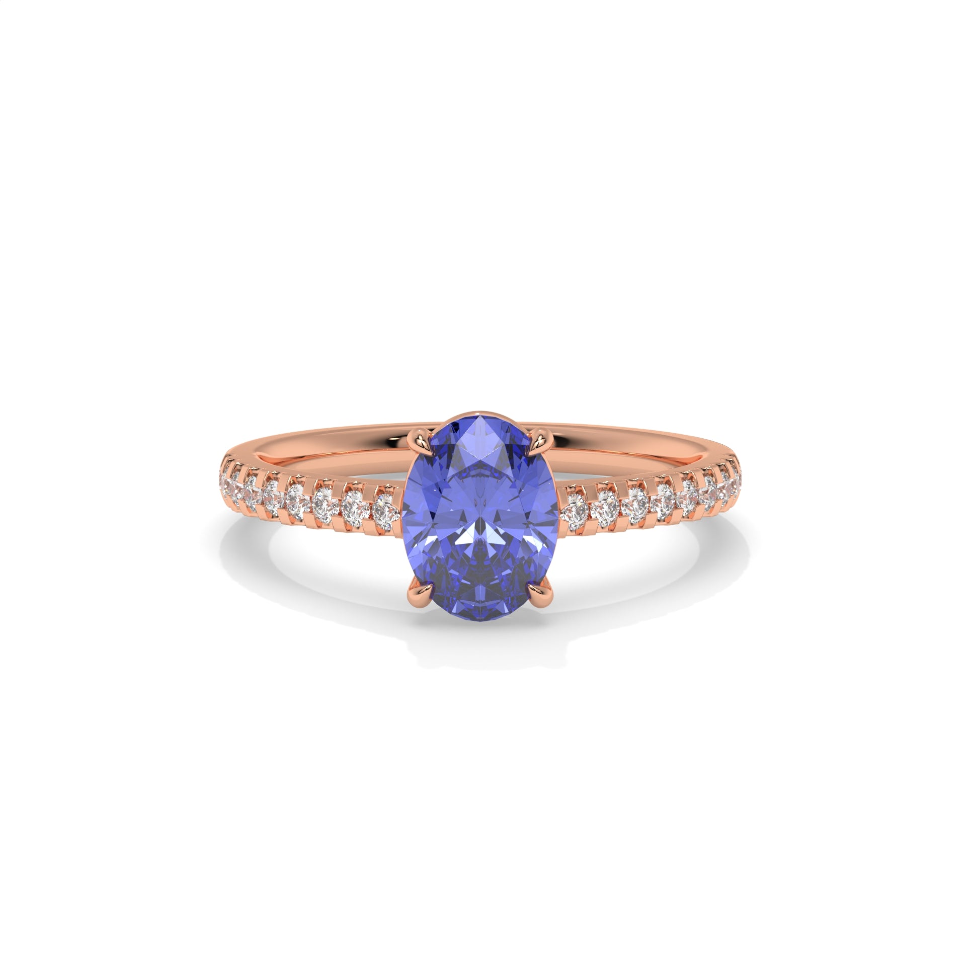 14K Rose Gold - Tanzanite