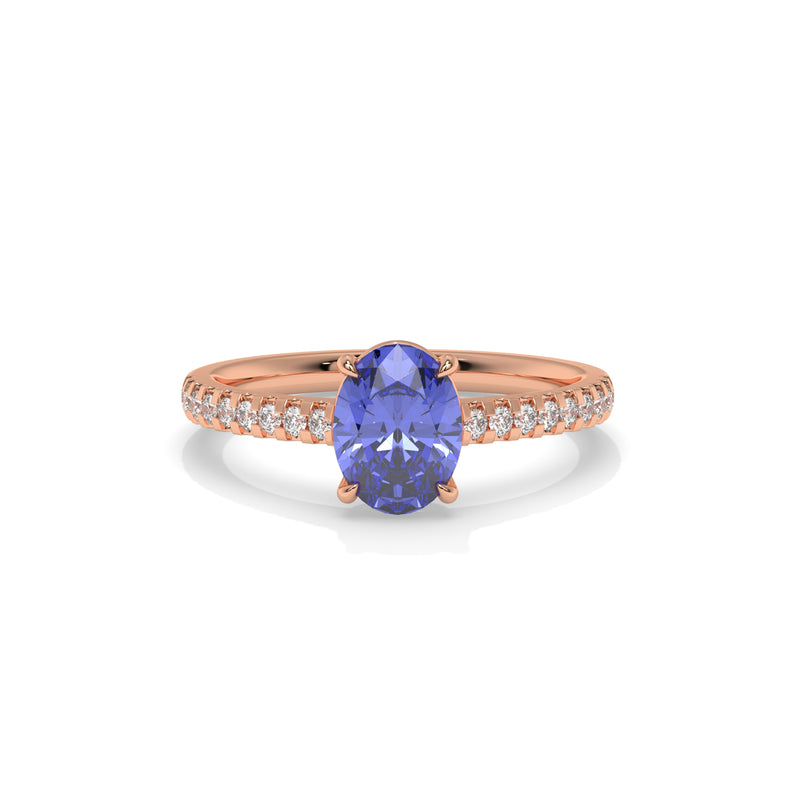 14K Rose Gold - Tanzanite