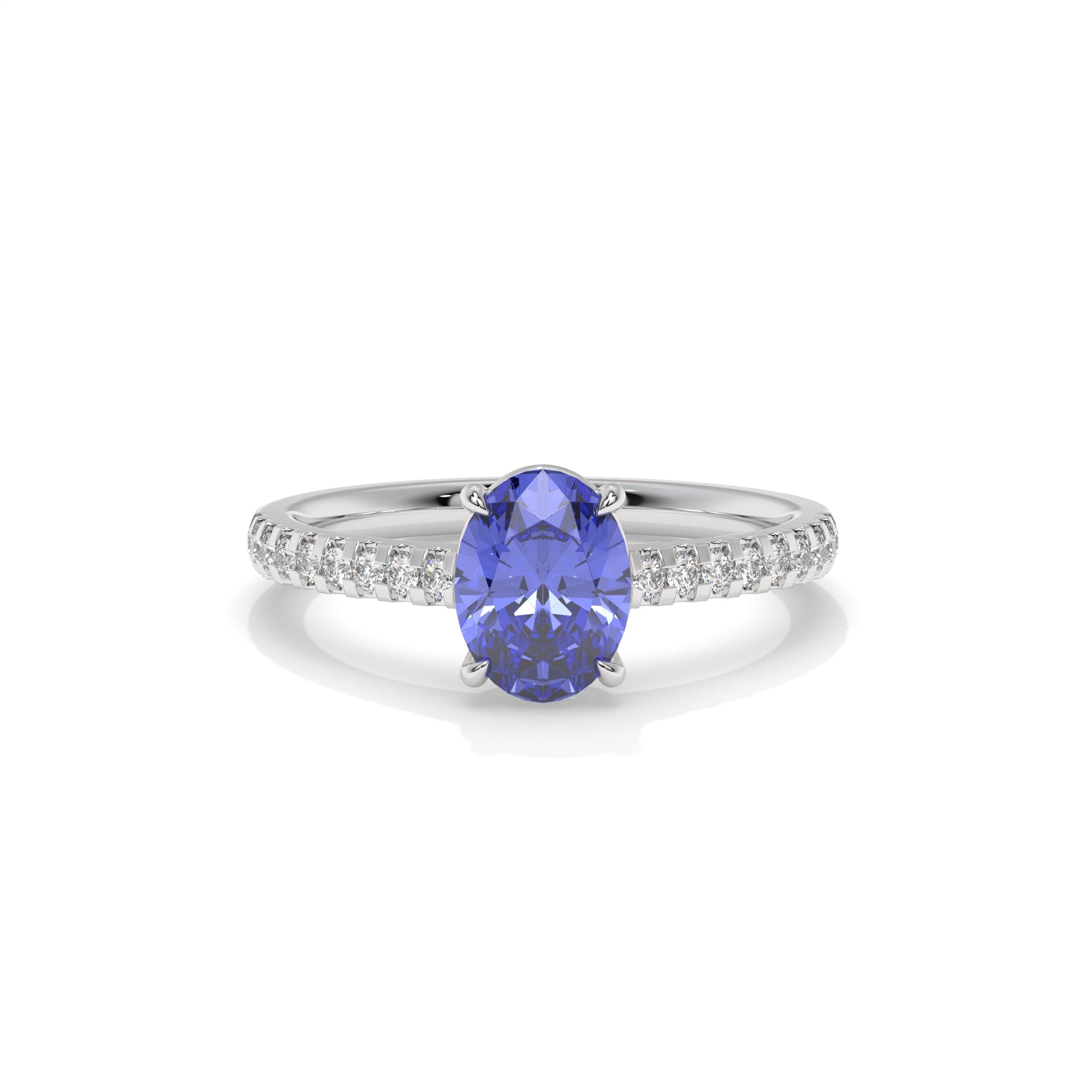 14K White Gold - Tanzanite