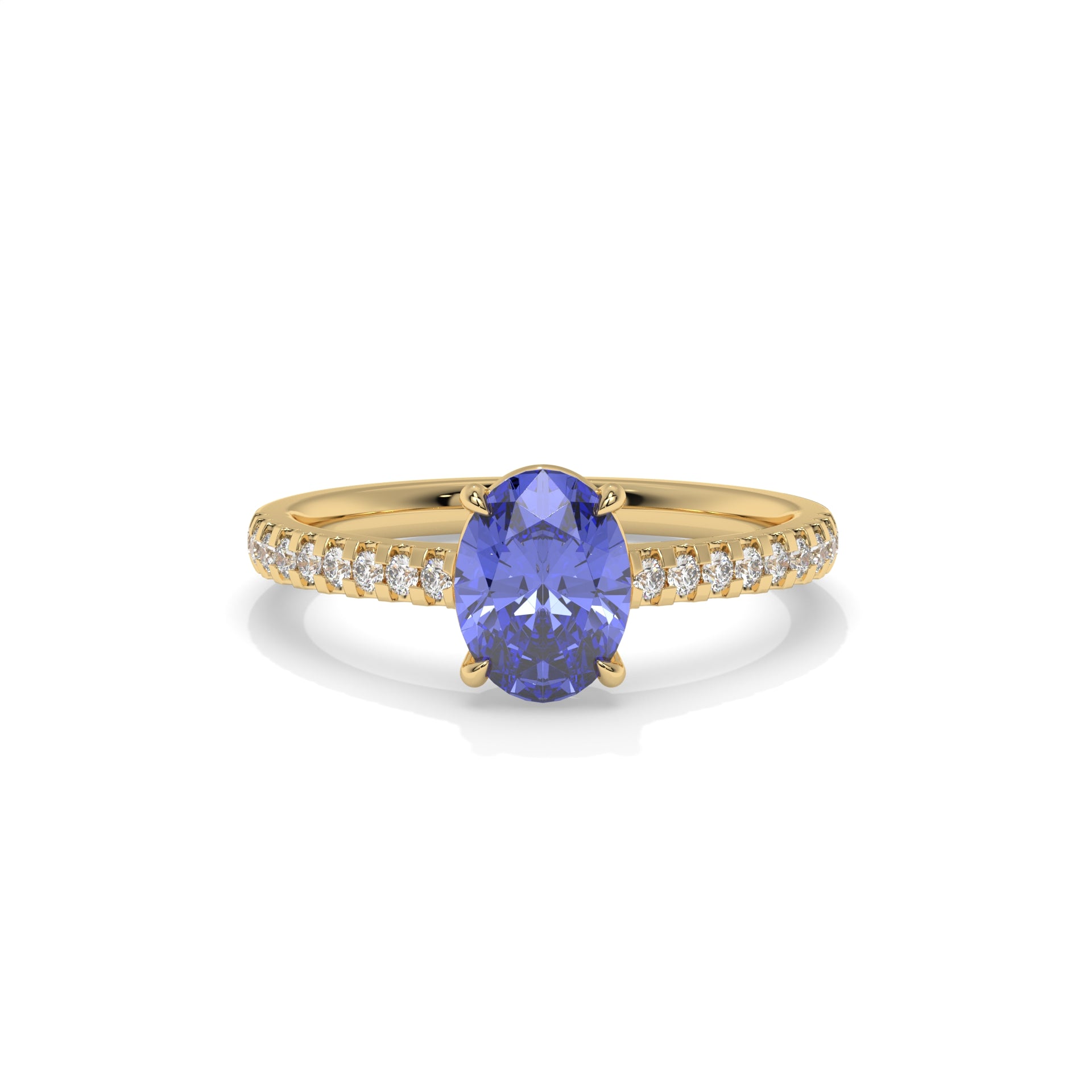 14K Yellow Gold - Tanzanite