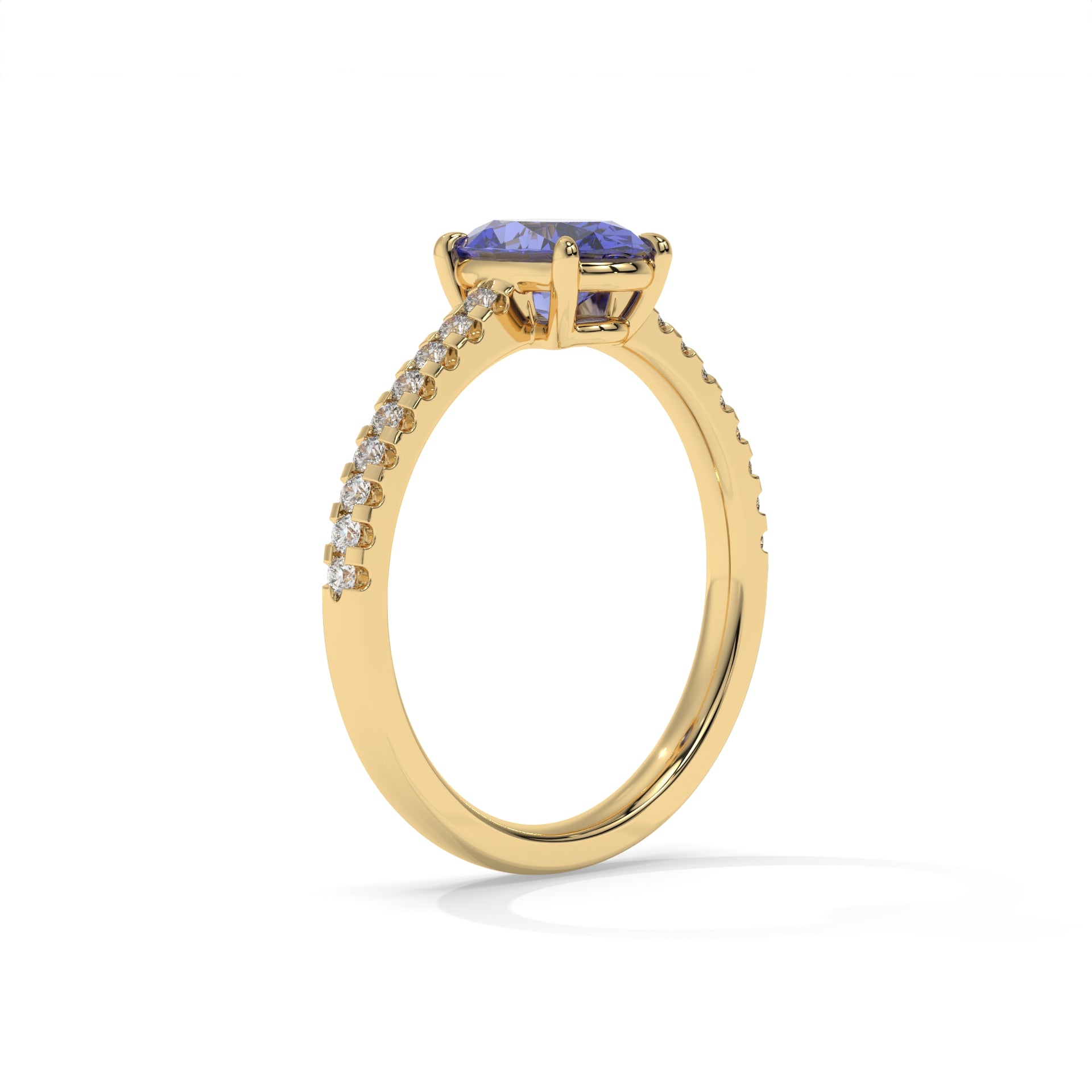 14K Yellow Gold - Tanzanite