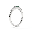 14K White Gold - Emerald