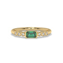 14K Yellow Gold - Emerald