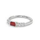 14K White Gold - Ruby