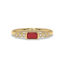 14K Yellow Gold - Ruby