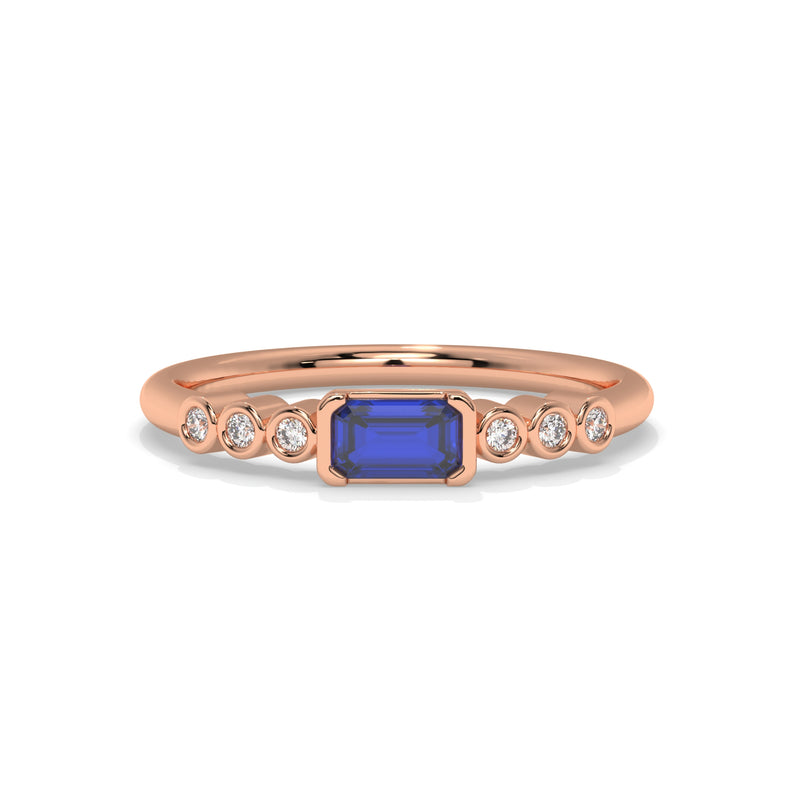 14K Rose Gold - Sapphire