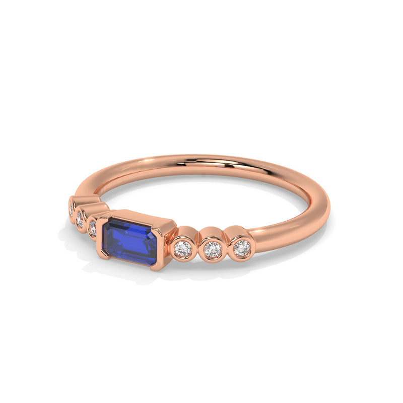 14K Rose Gold - Sapphire