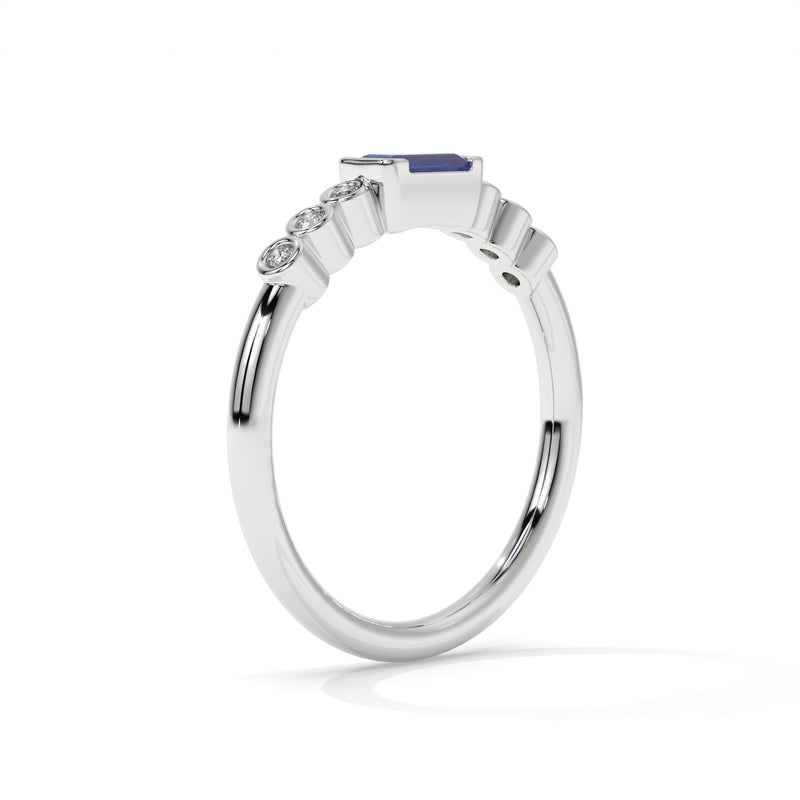 14K White Gold - Sapphire
