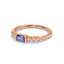 14K Rose Gold - Tanzanite