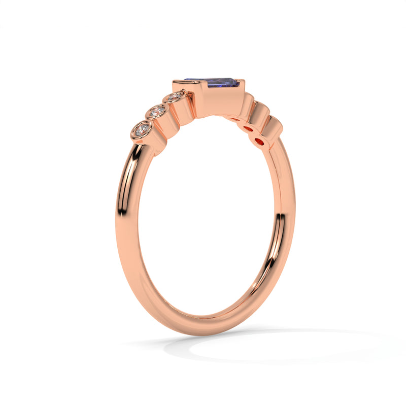 14K Rose Gold - Tanzanite