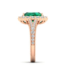 14K Rose Gold - Emerald