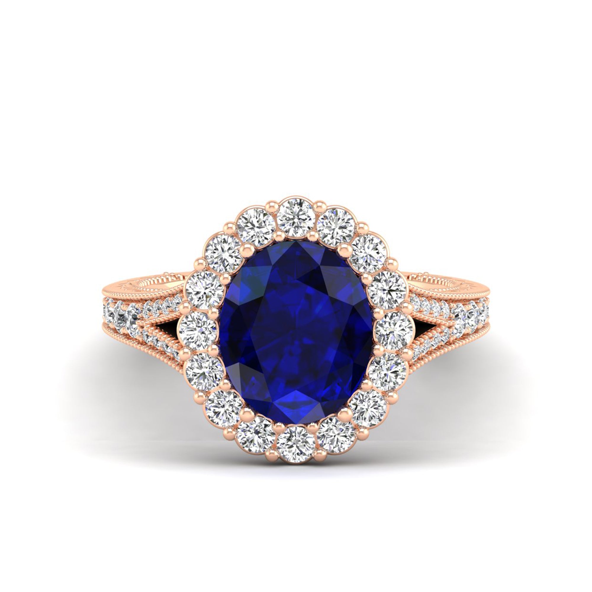 14K Rose Gold - Sapphire