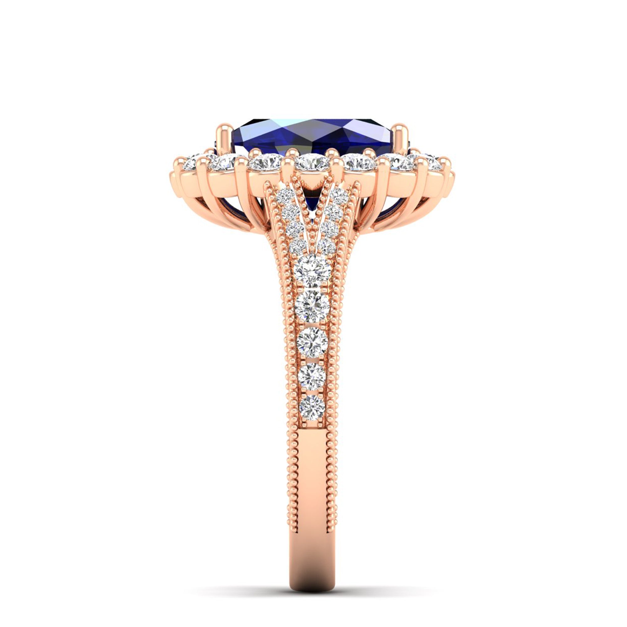 14K Rose Gold - Sapphire